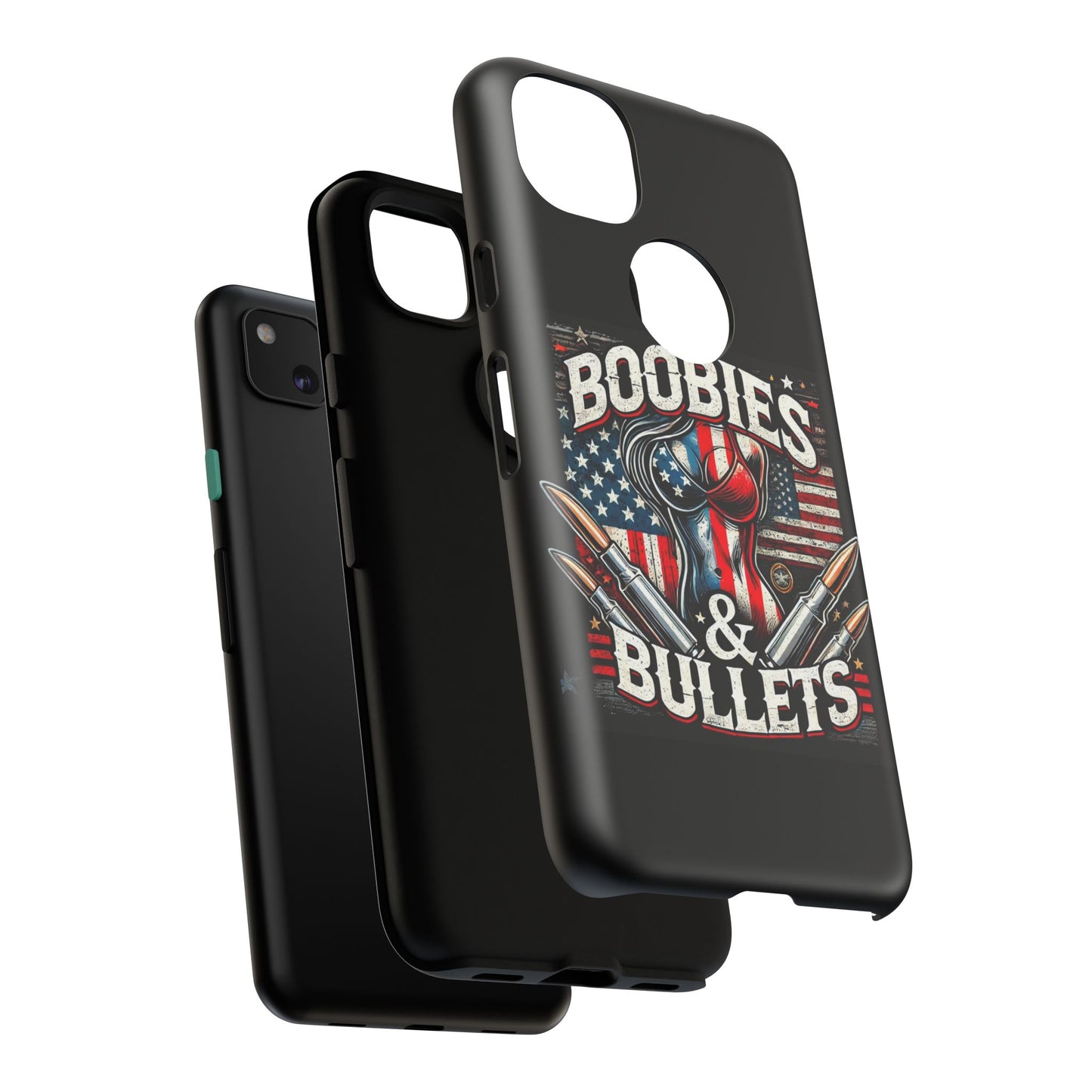 Boobies & Bullets Tough Phone Case - Patriotic Style for Gun Enthusiasts