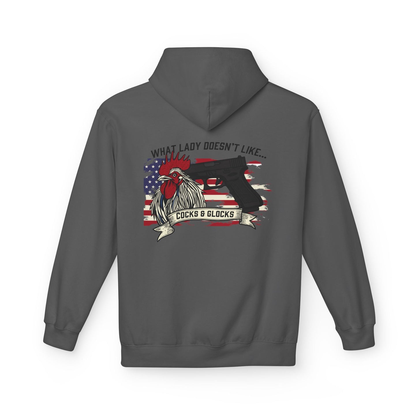 Fleece Hoodie - Patriotic Gun Enthusiast and Woodcraft Venturer Logo Sweatshirt