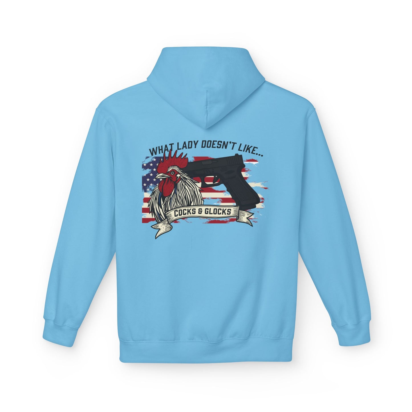Fleece Hoodie - Patriotic Gun Enthusiast and Woodcraft Venturer Logo Sweatshirt