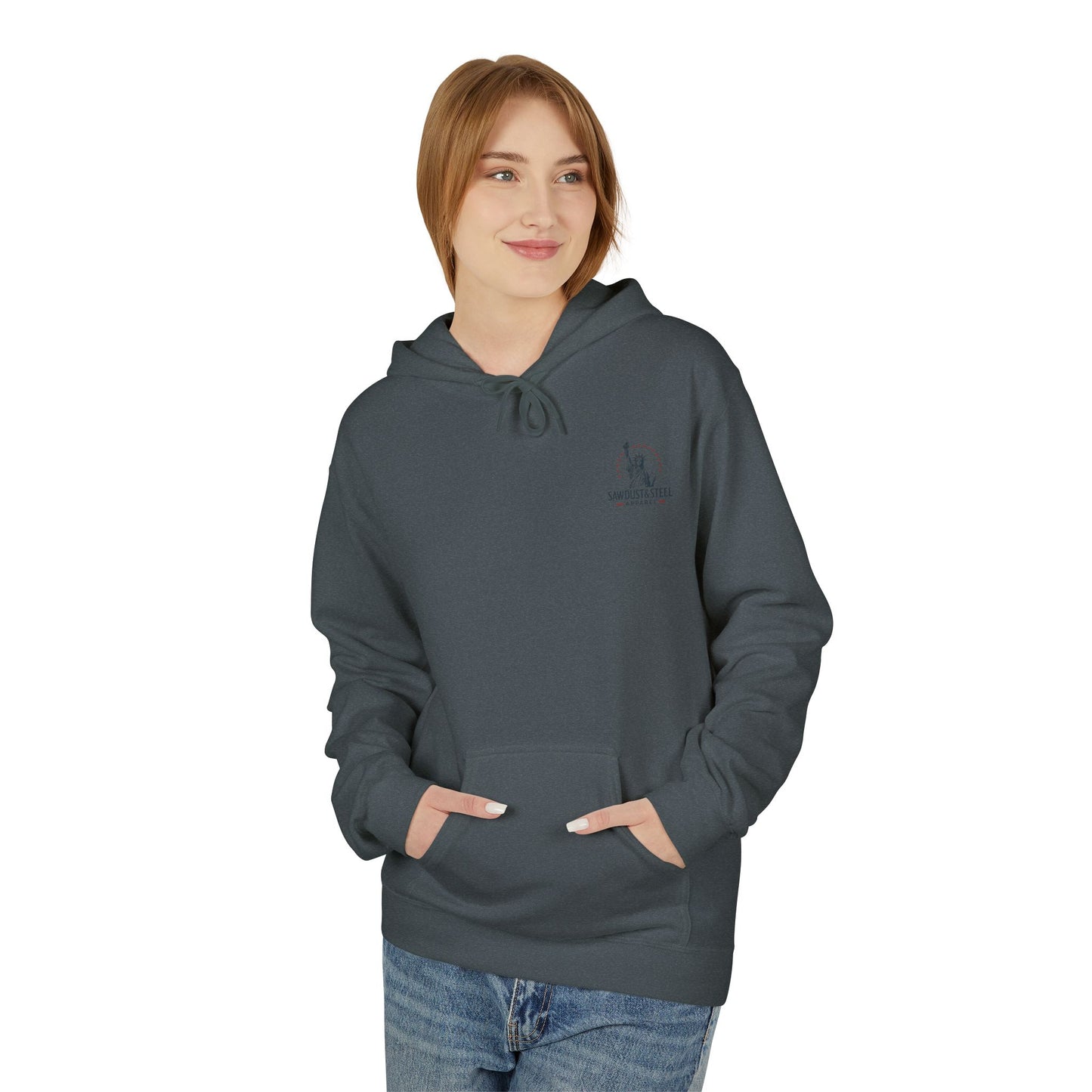 Fleece Hoodie - Patriotic Gun Enthusiast and Woodcraft Venturer Logo Sweatshirt