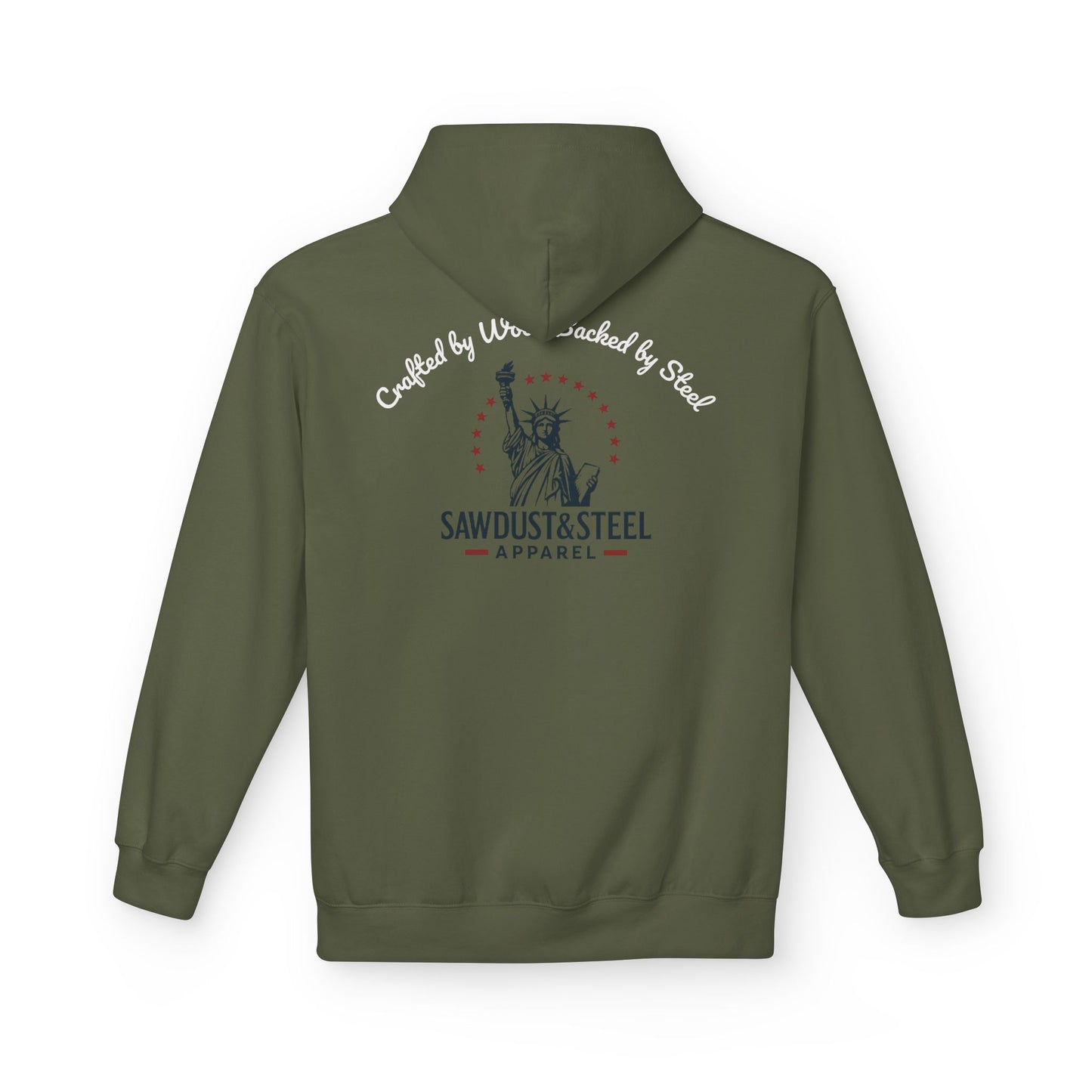 Fleece Hoodie - Patriotic Gun Enthusiast and Woodcraft Venturer Logo Sweatshirt