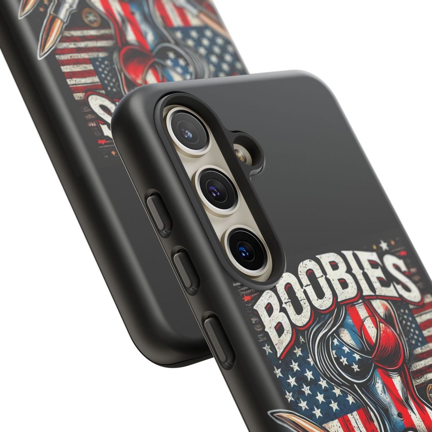 Boobies & Bullets Tough Phone Case - Patriotic Style for Gun Enthusiasts