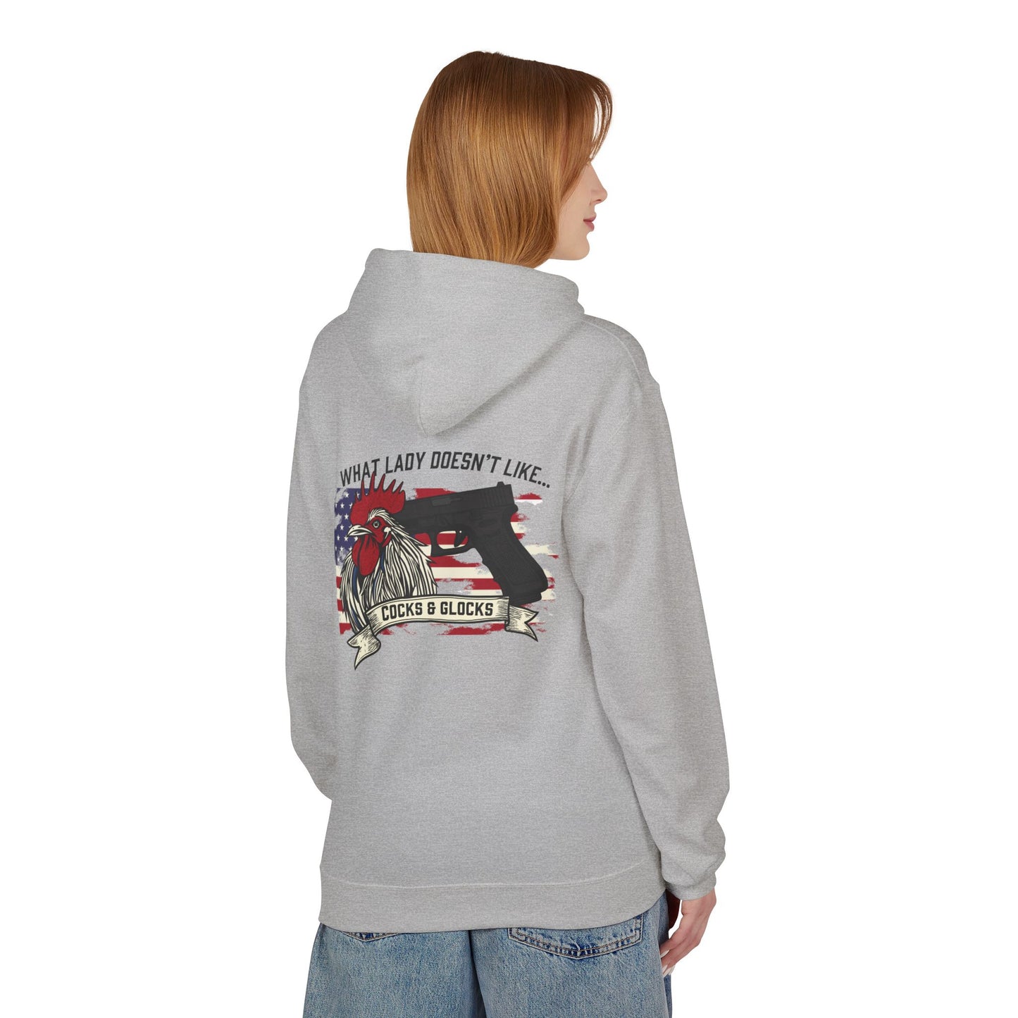 Fleece Hoodie - Patriotic Gun Enthusiast and Woodcraft Venturer Logo Sweatshirt