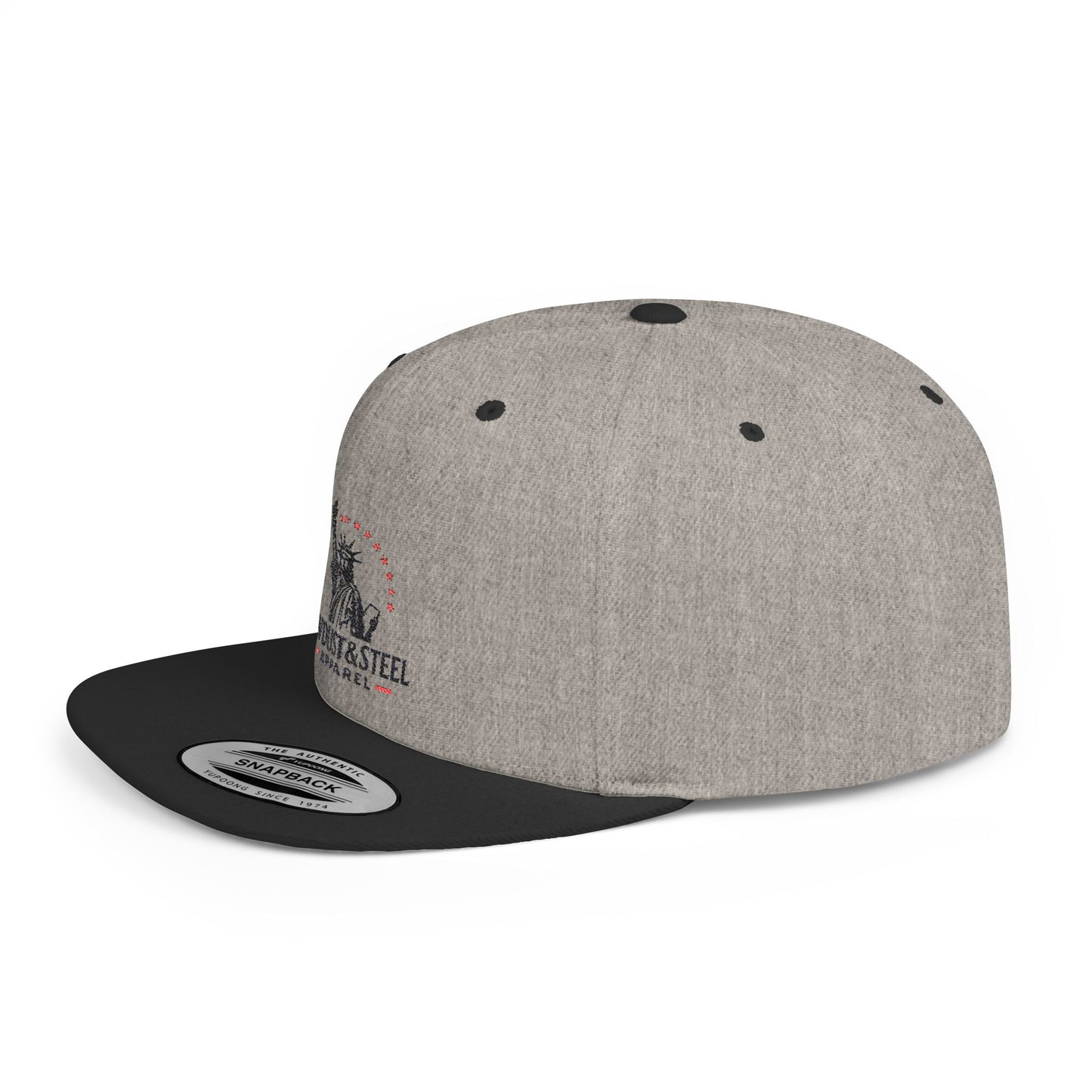 Patriotic Flat Bill Snapback Cap - Ideal for Outdoor Events, Gifts for Dad, Trendy Accessories, 4th of July, Casual Wear