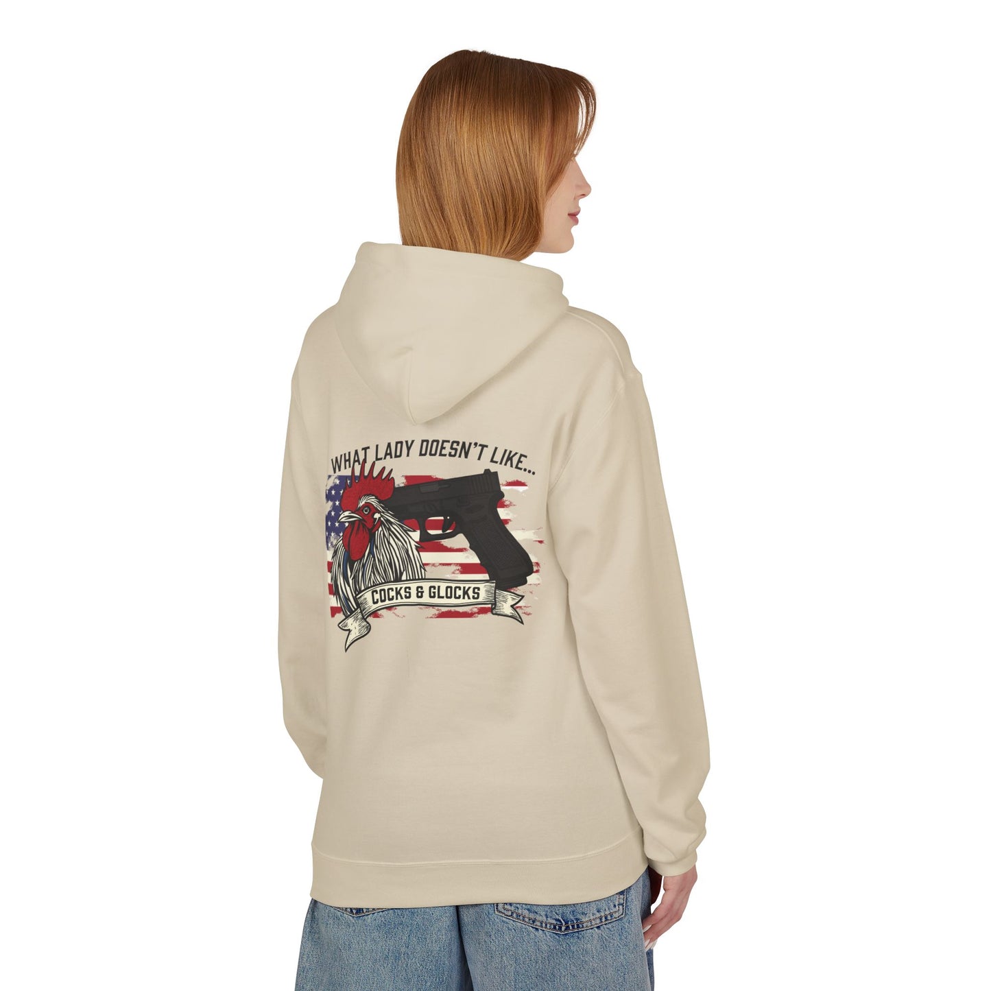 Fleece Hoodie - Patriotic Gun Enthusiast and Woodcraft Venturer Logo Sweatshirt