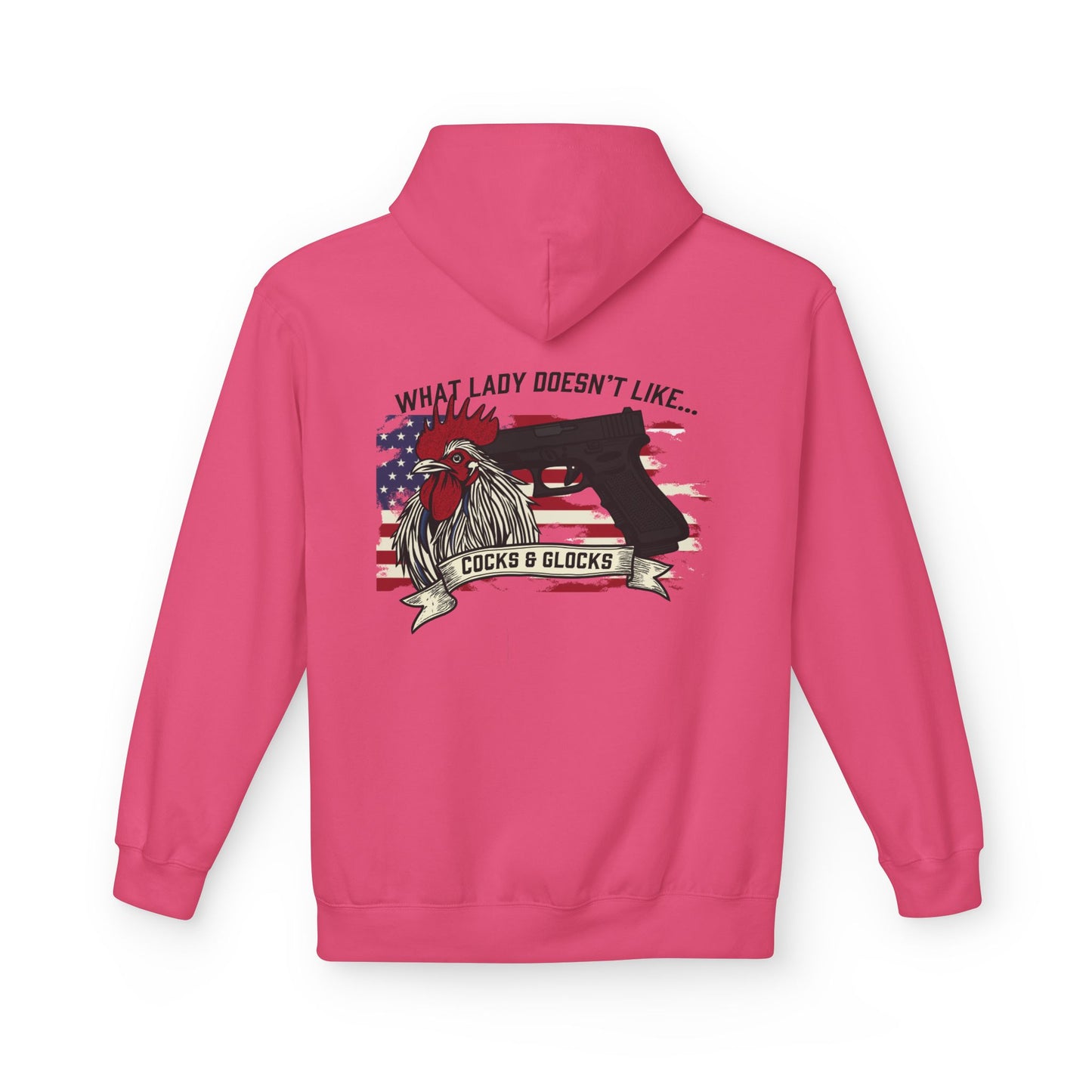 Fleece Hoodie - Patriotic Gun Enthusiast and Woodcraft Venturer Logo Sweatshirt