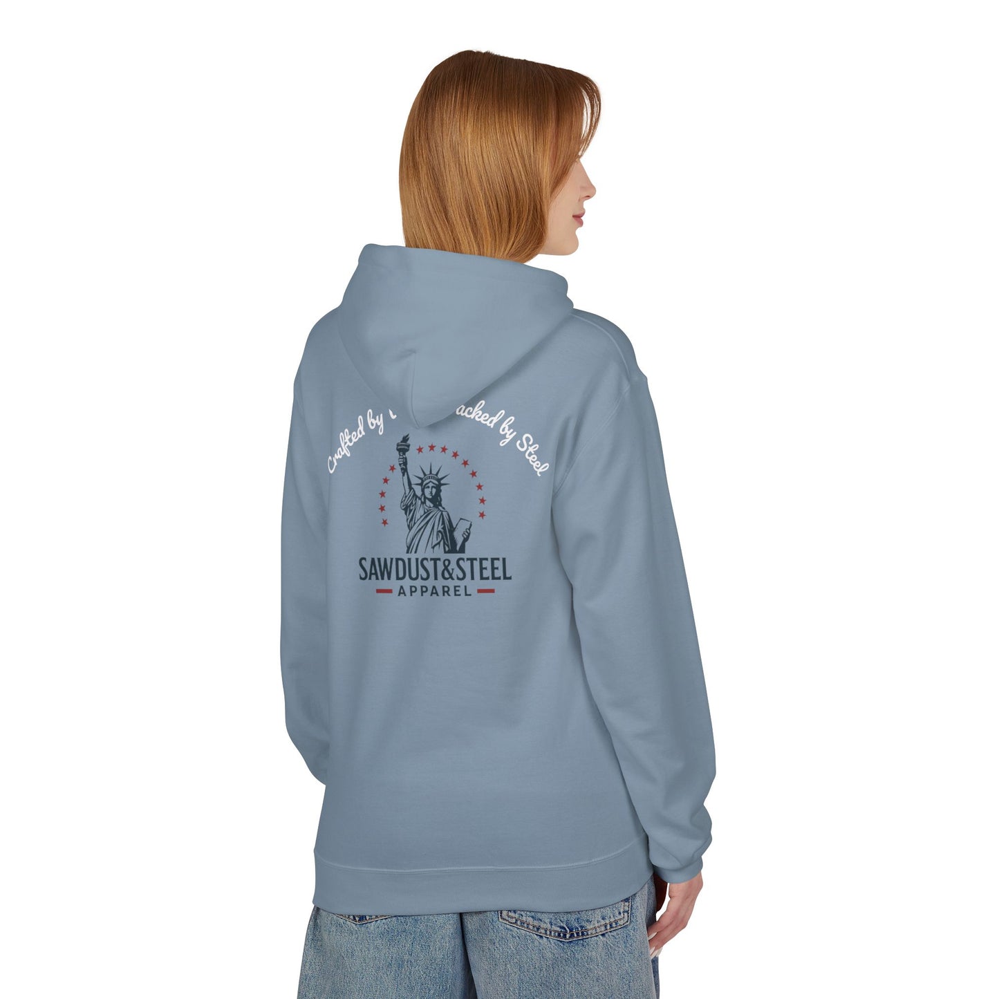 Fleece Hoodie - Patriotic Gun Enthusiast and Woodcraft Venturer Logo Sweatshirt