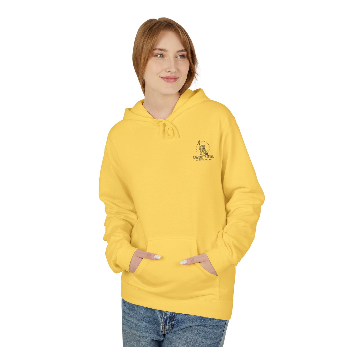 Fleece Hoodie - Patriotic Gun Enthusiast and Woodcraft Venturer Logo Sweatshirt