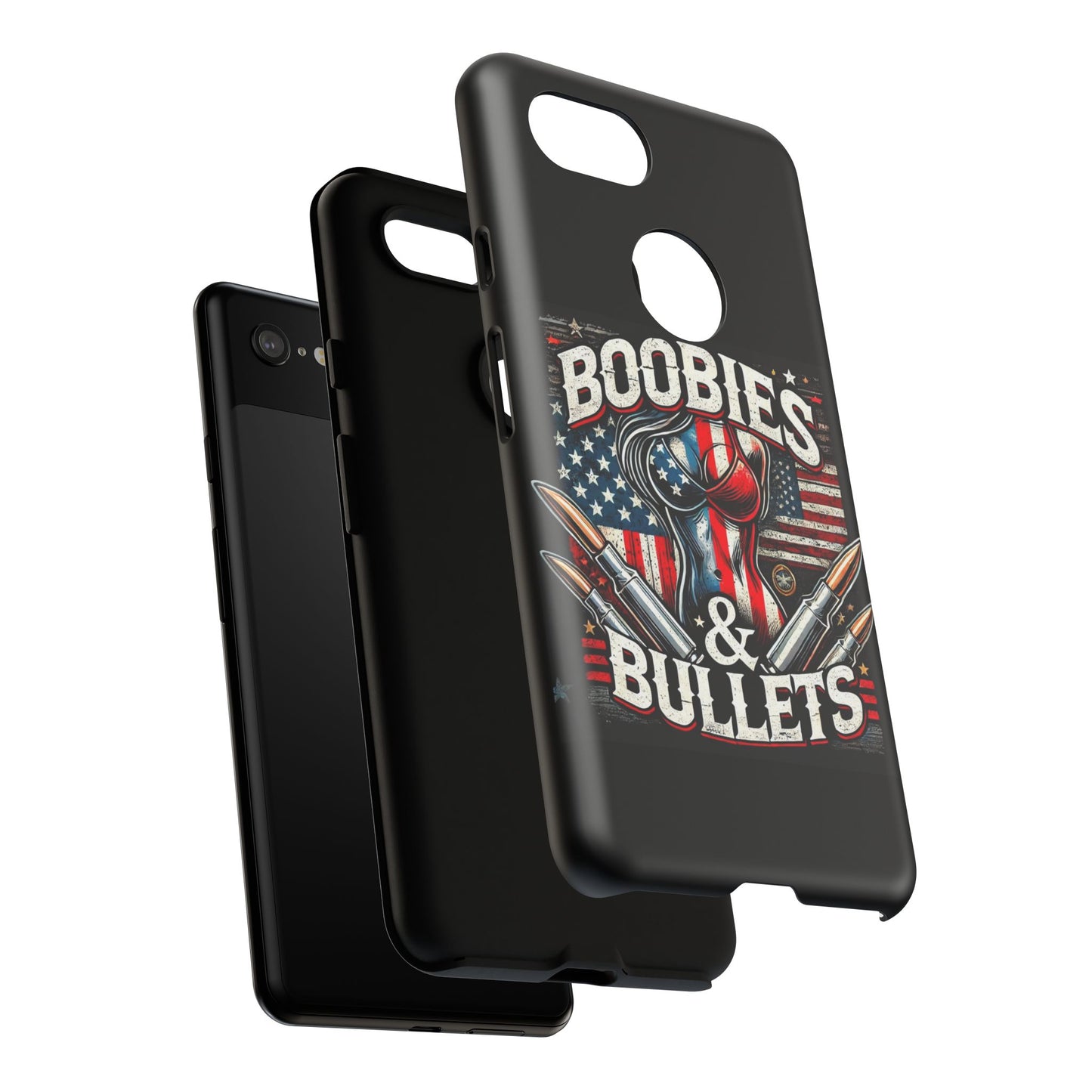 Boobies & Bullets Tough Phone Case - Patriotic Style for Gun Enthusiasts