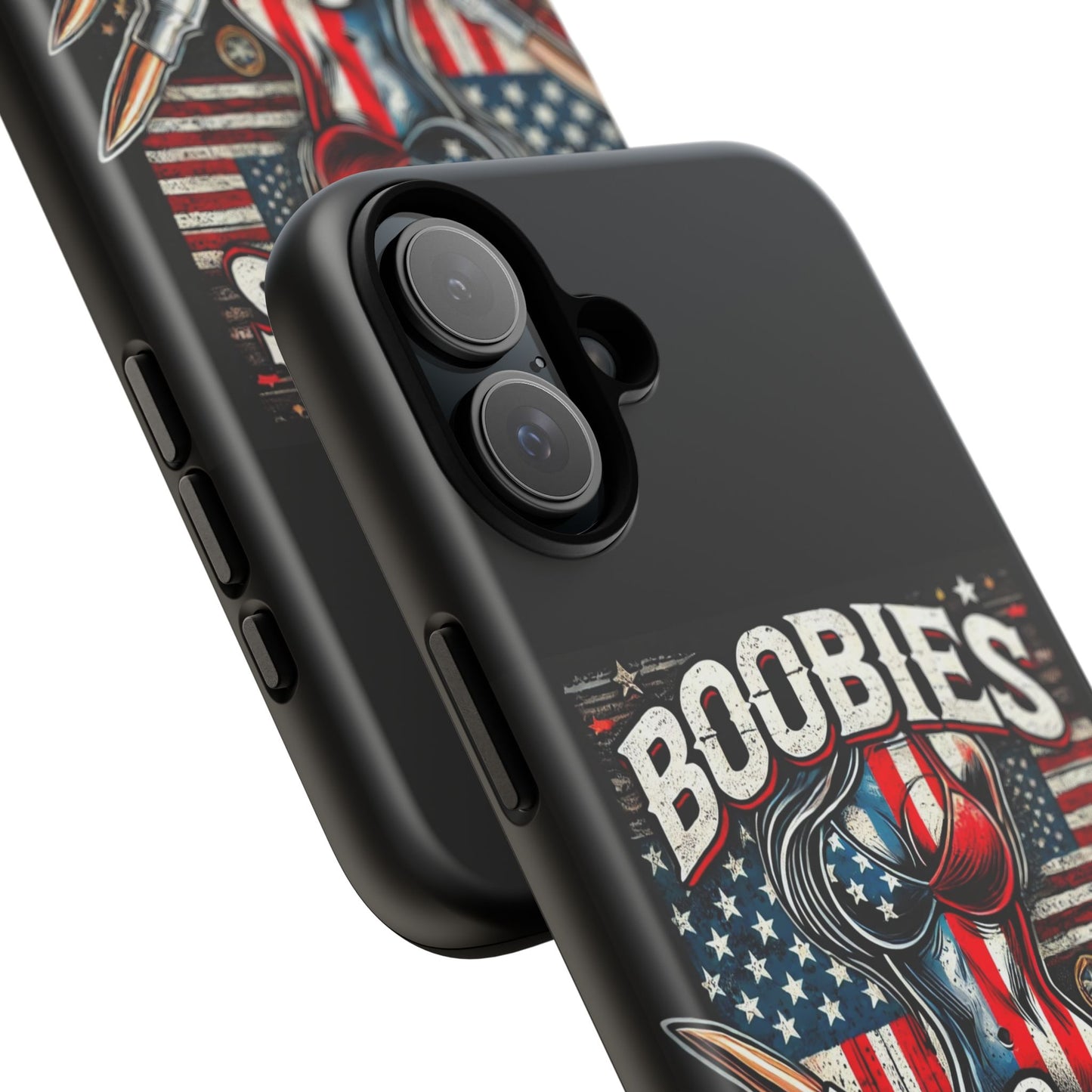 Boobies & Bullets Tough Phone Case - Patriotic Style for Gun Enthusiasts