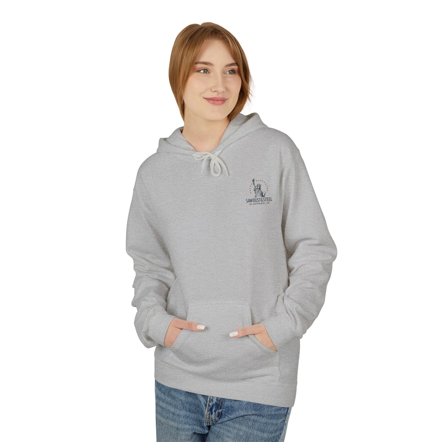 Fleece Hoodie - Patriotic Gun Enthusiast and Woodcraft Venturer Logo Sweatshirt