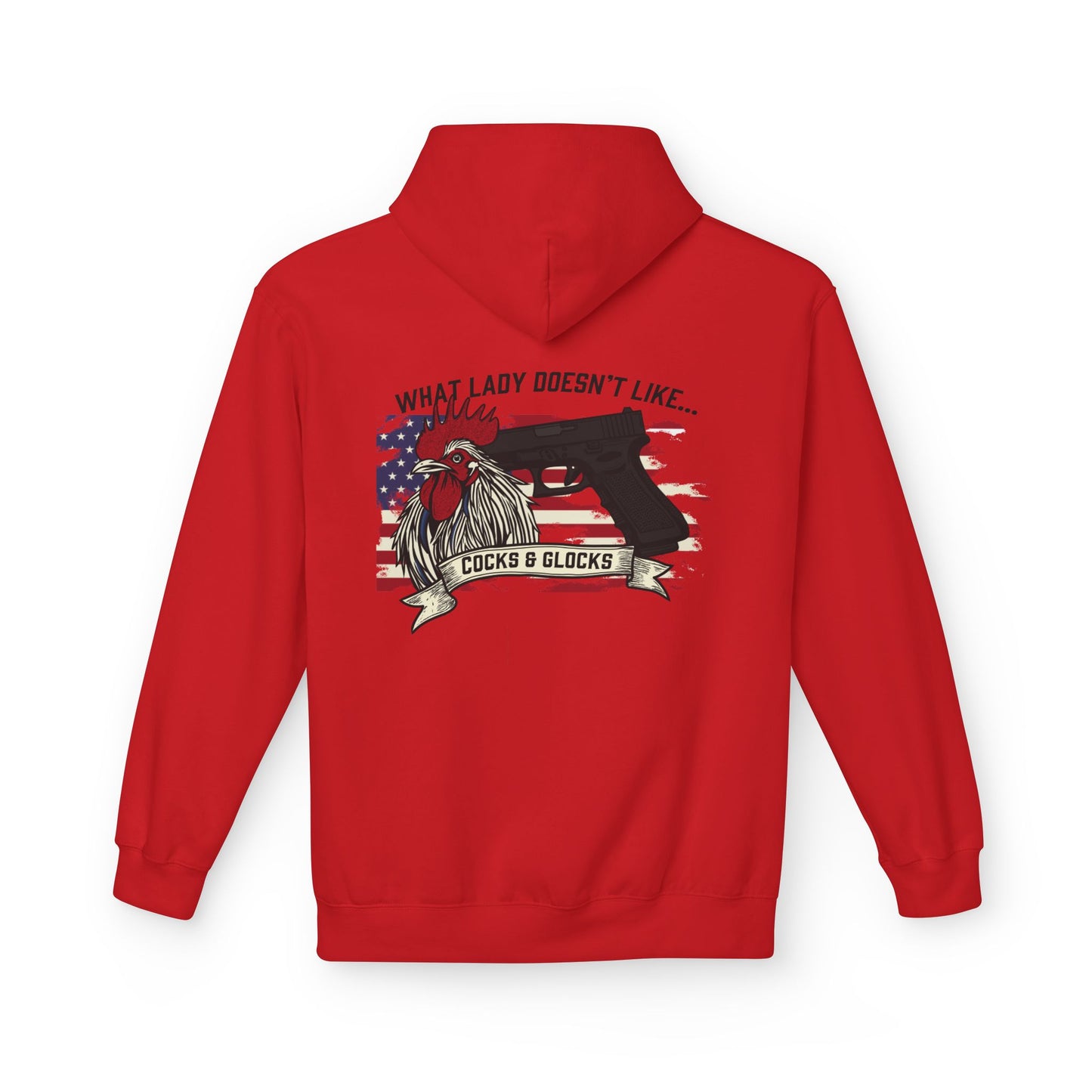 Fleece Hoodie - Patriotic Gun Enthusiast and Woodcraft Venturer Logo Sweatshirt