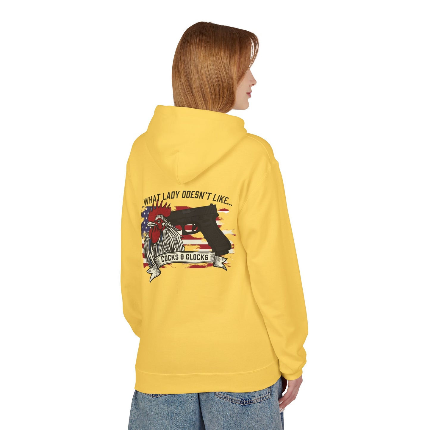 Fleece Hoodie - Patriotic Gun Enthusiast and Woodcraft Venturer Logo Sweatshirt