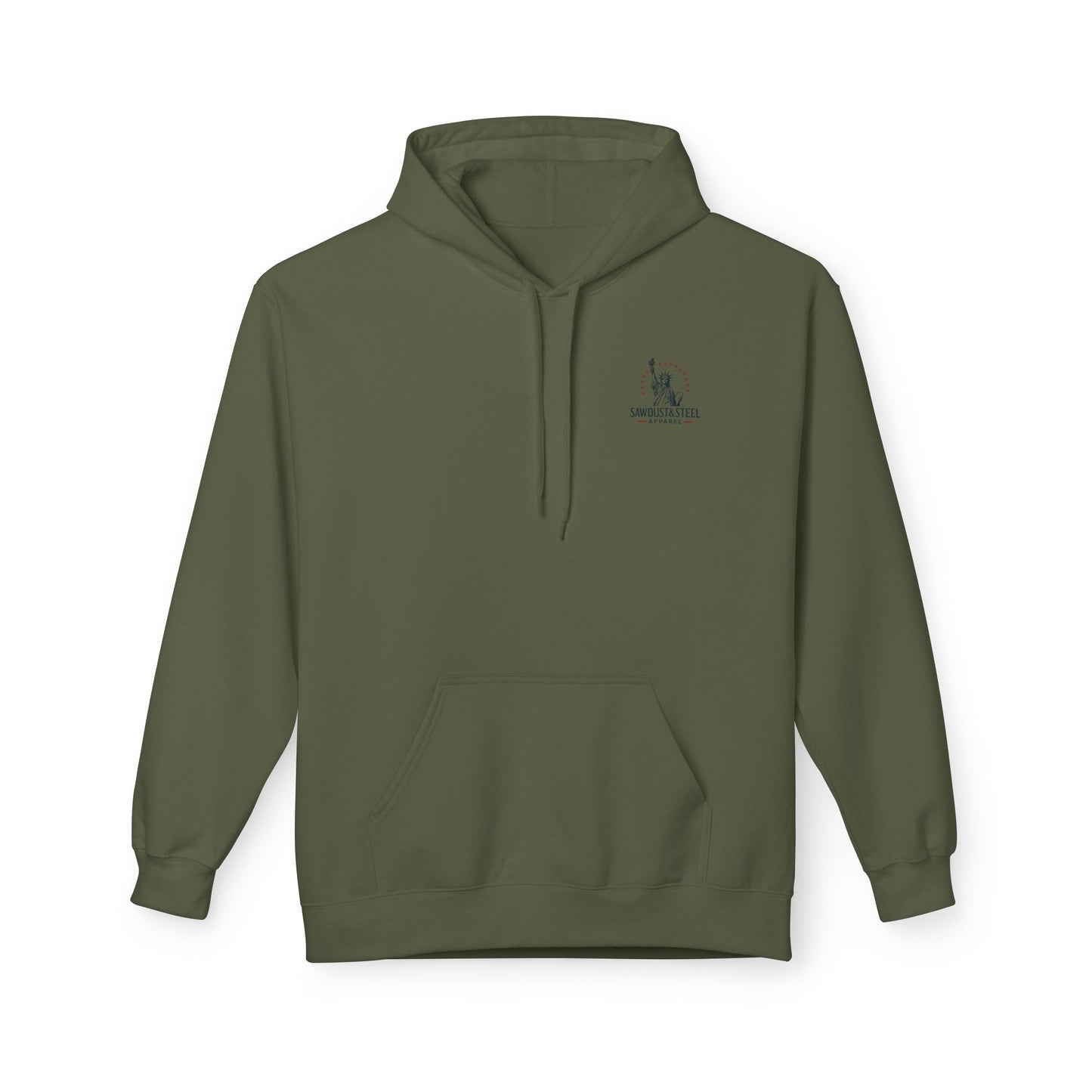 Fleece Hoodie - Patriotic Gun Enthusiast and Woodcraft Venturer Logo Sweatshirt