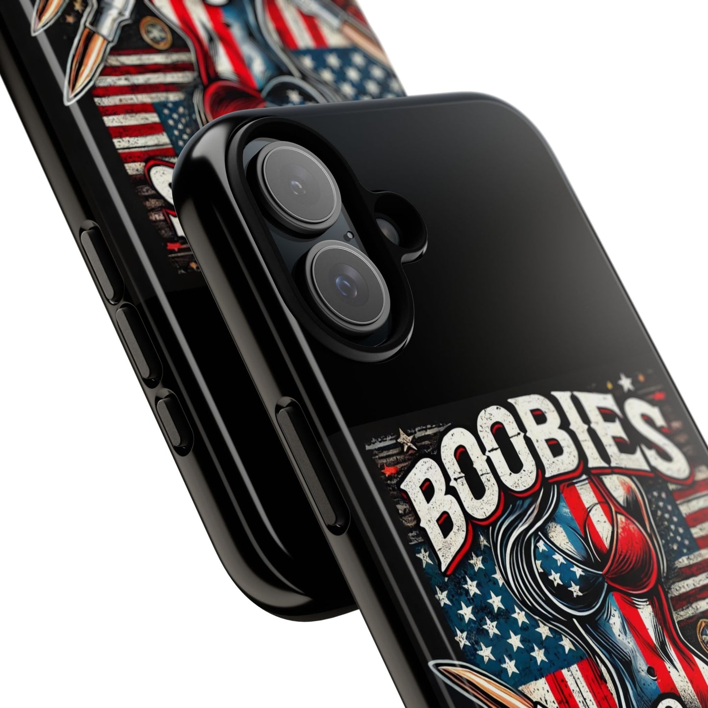 Boobies & Bullets Tough Phone Case - Patriotic Style for Gun Enthusiasts