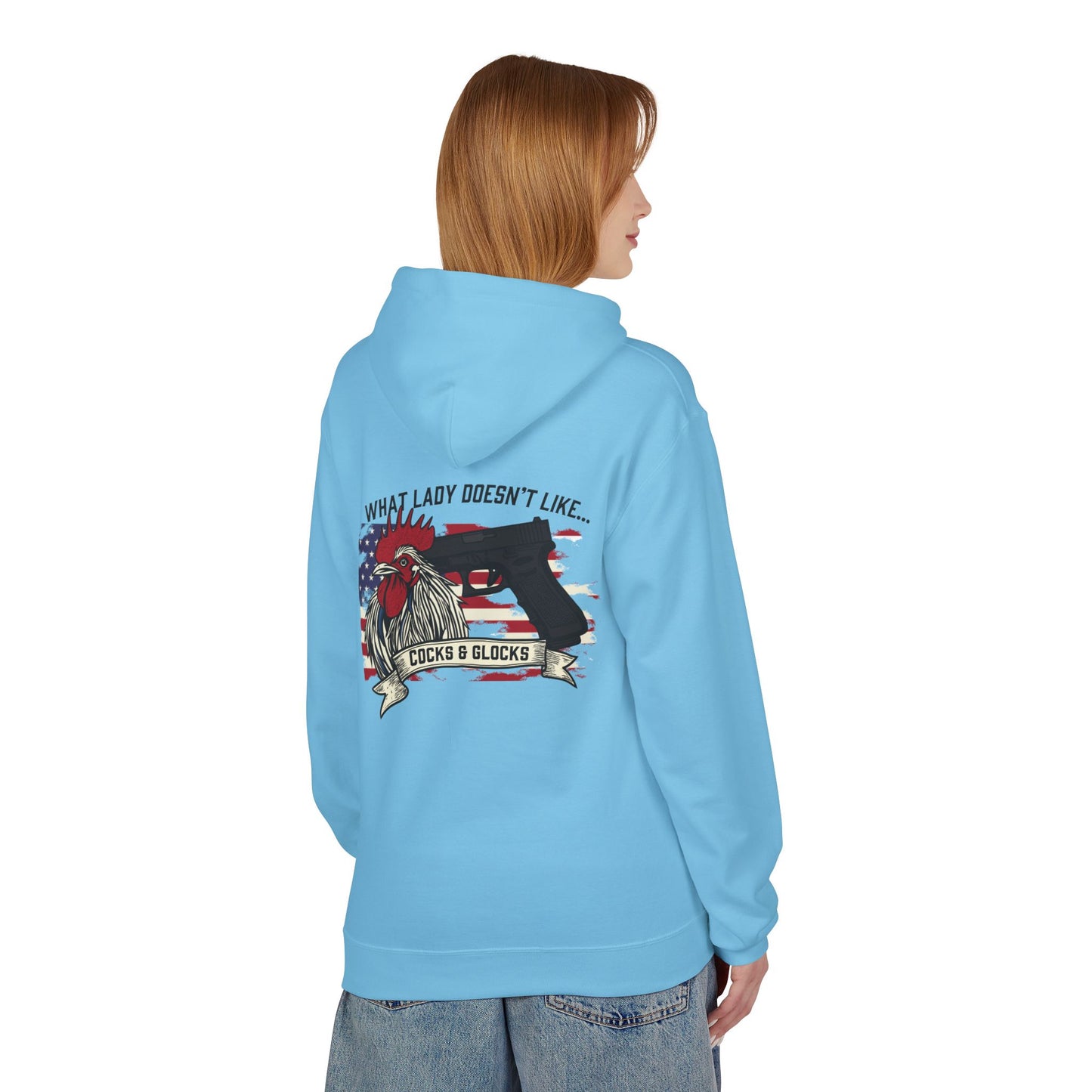 Fleece Hoodie - Patriotic Gun Enthusiast and Woodcraft Venturer Logo Sweatshirt