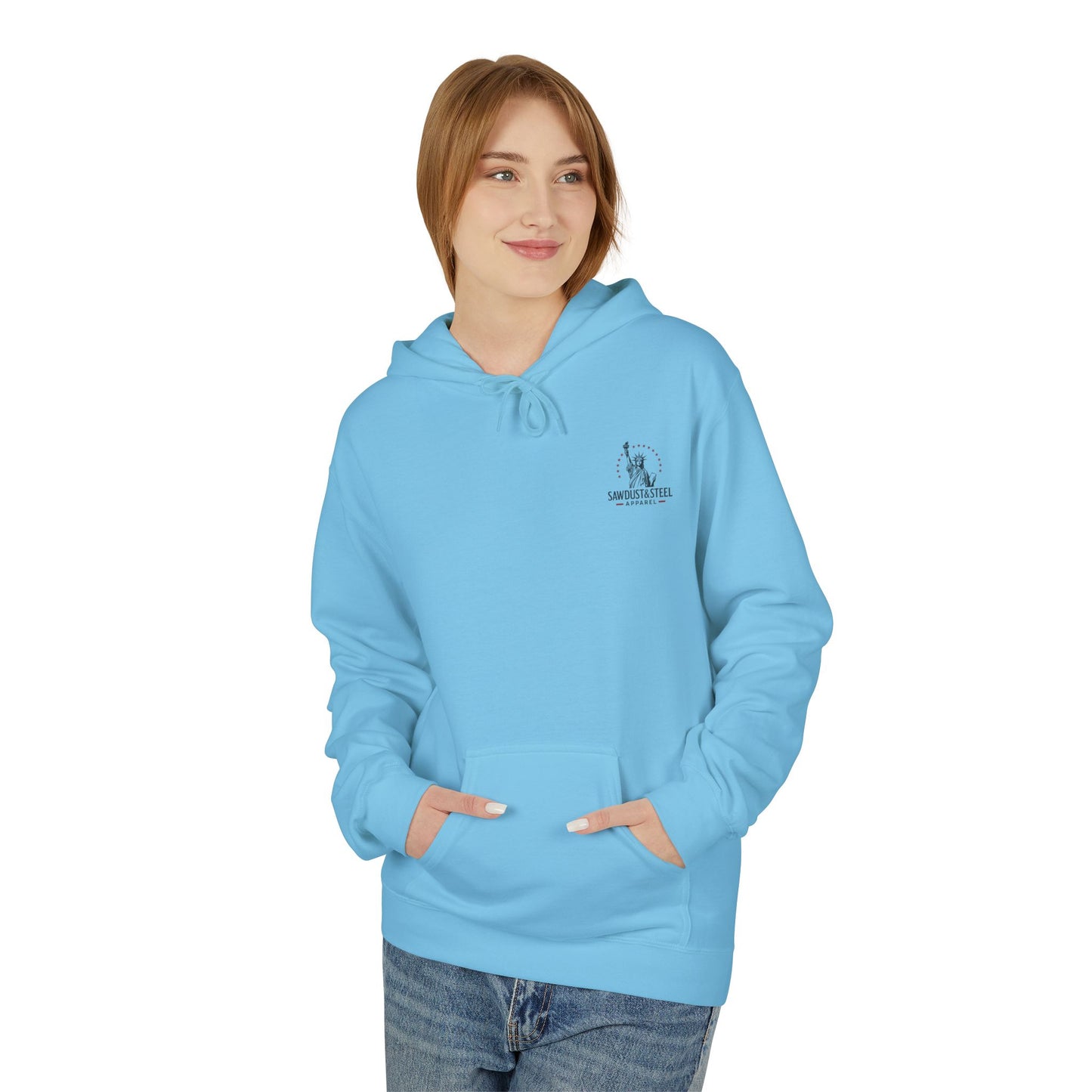 Fleece Hoodie - Patriotic Gun Enthusiast and Woodcraft Venturer Logo Sweatshirt
