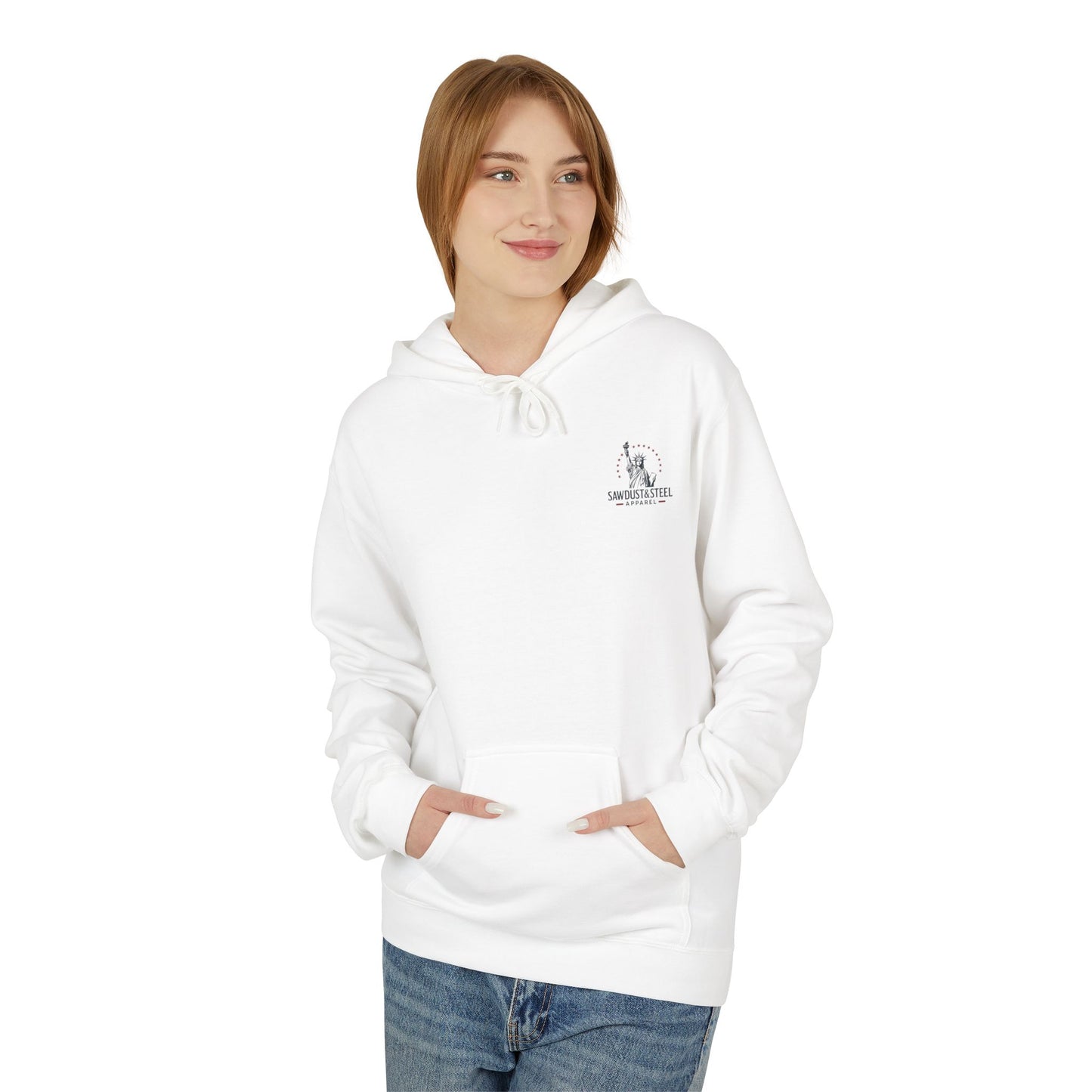 Fleece Hoodie - Patriotic Gun Enthusiast and Woodcraft Venturer Logo Sweatshirt