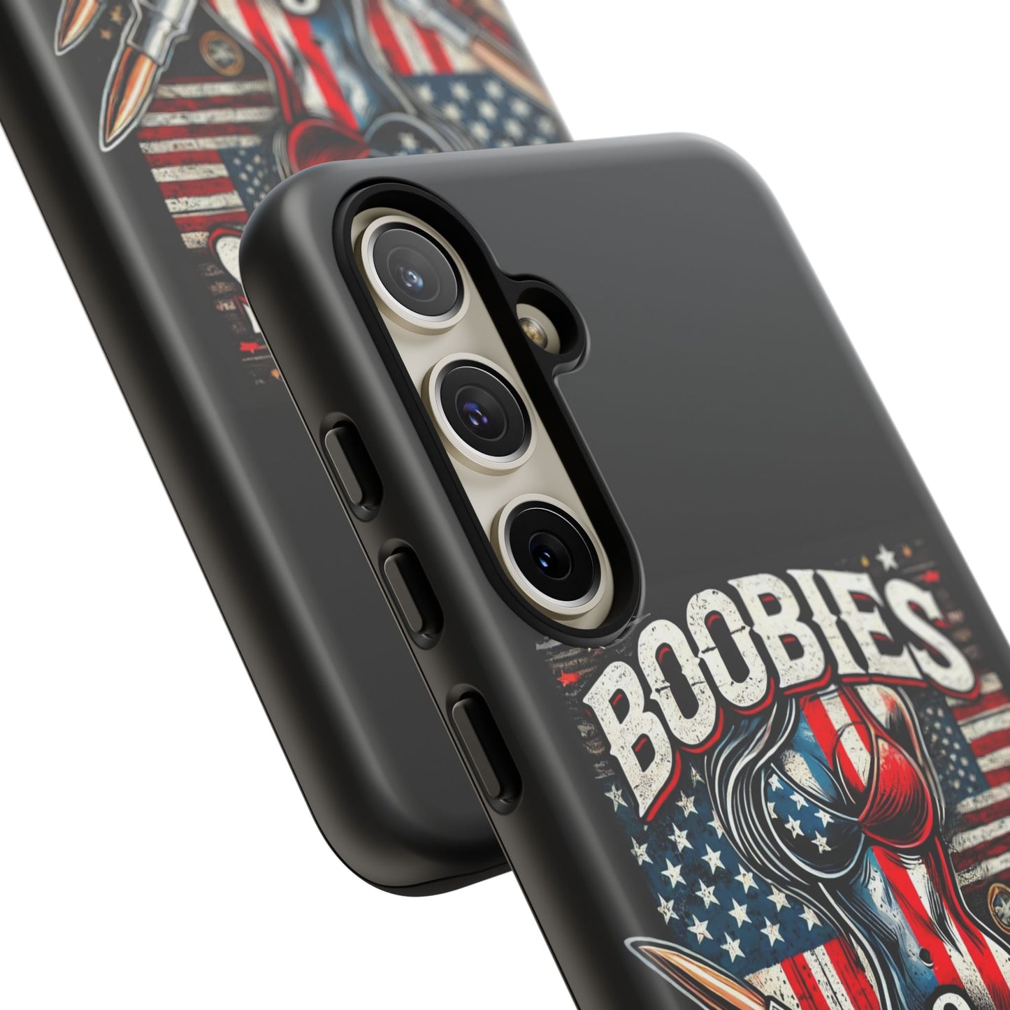 Boobies & Bullets Tough Phone Case - Patriotic Style for Gun Enthusiasts