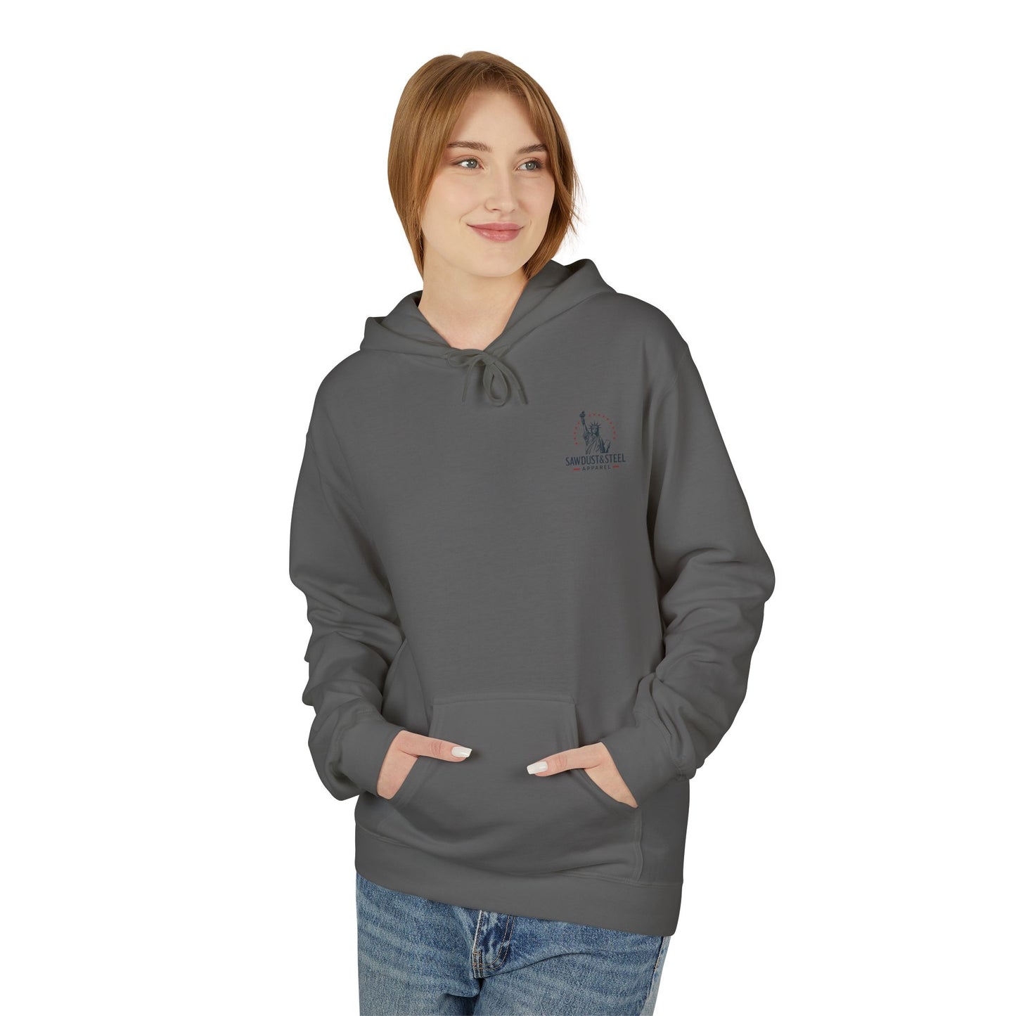 Fleece Hoodie - Patriotic Gun Enthusiast and Woodcraft Venturer Logo Sweatshirt