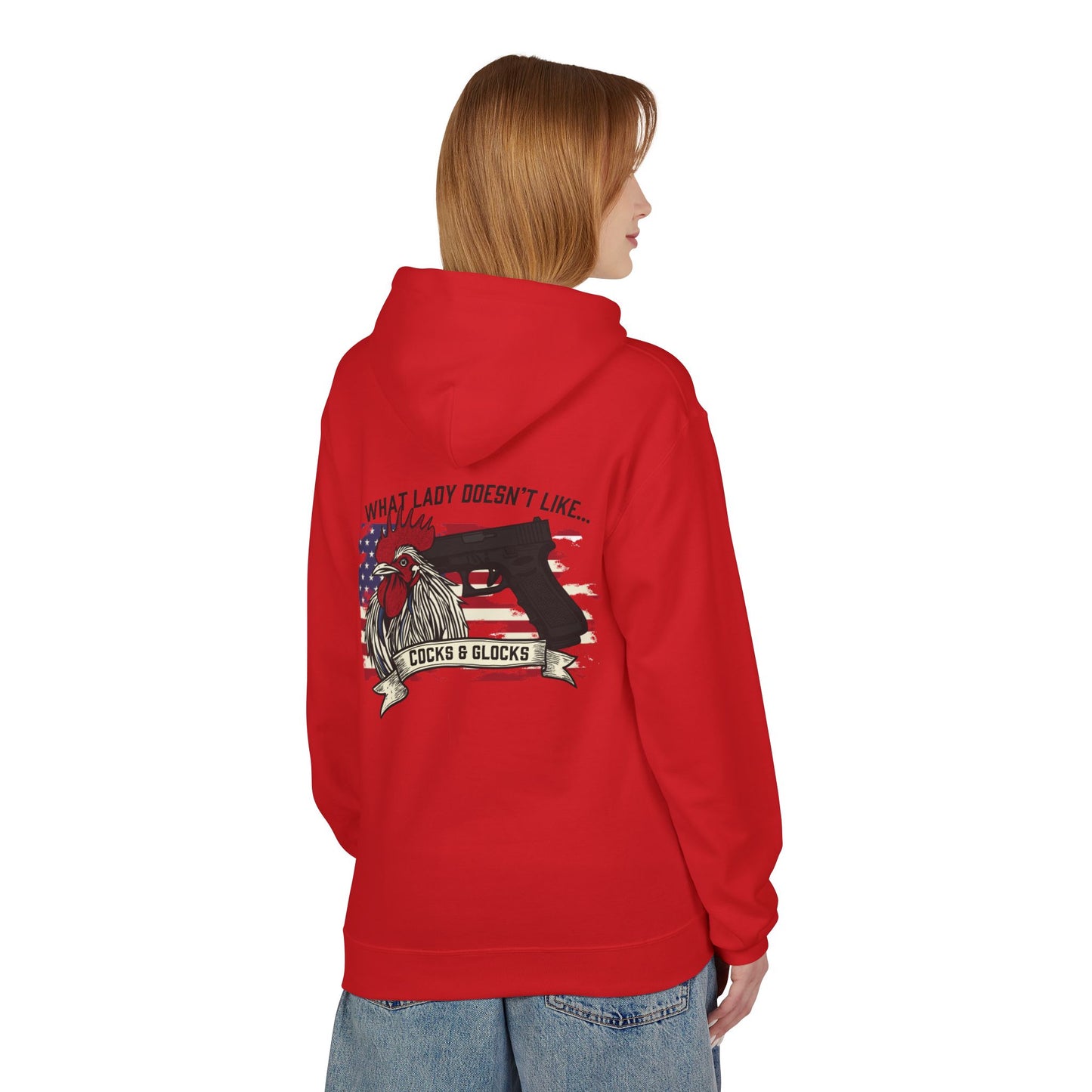 Fleece Hoodie - Patriotic Gun Enthusiast and Woodcraft Venturer Logo Sweatshirt