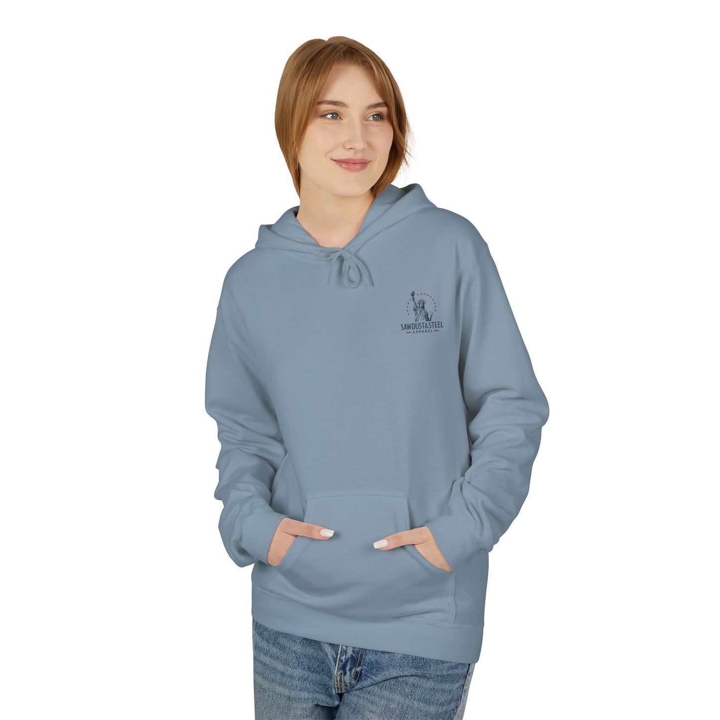 Fleece Hoodie - Patriotic Gun Enthusiast and Woodcraft Venturer Logo Sweatshirt