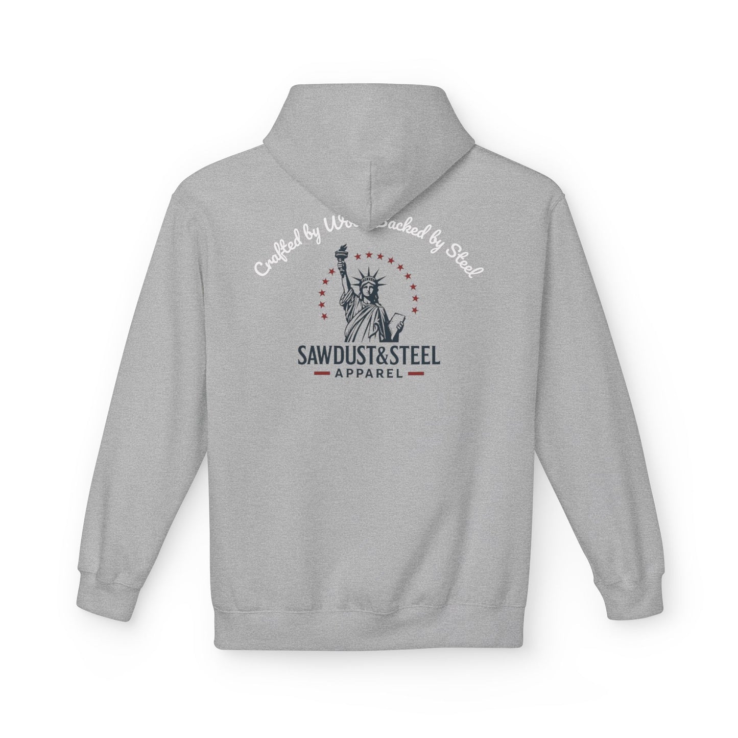 Fleece Hoodie - Patriotic Gun Enthusiast and Woodcraft Venturer Logo Sweatshirt