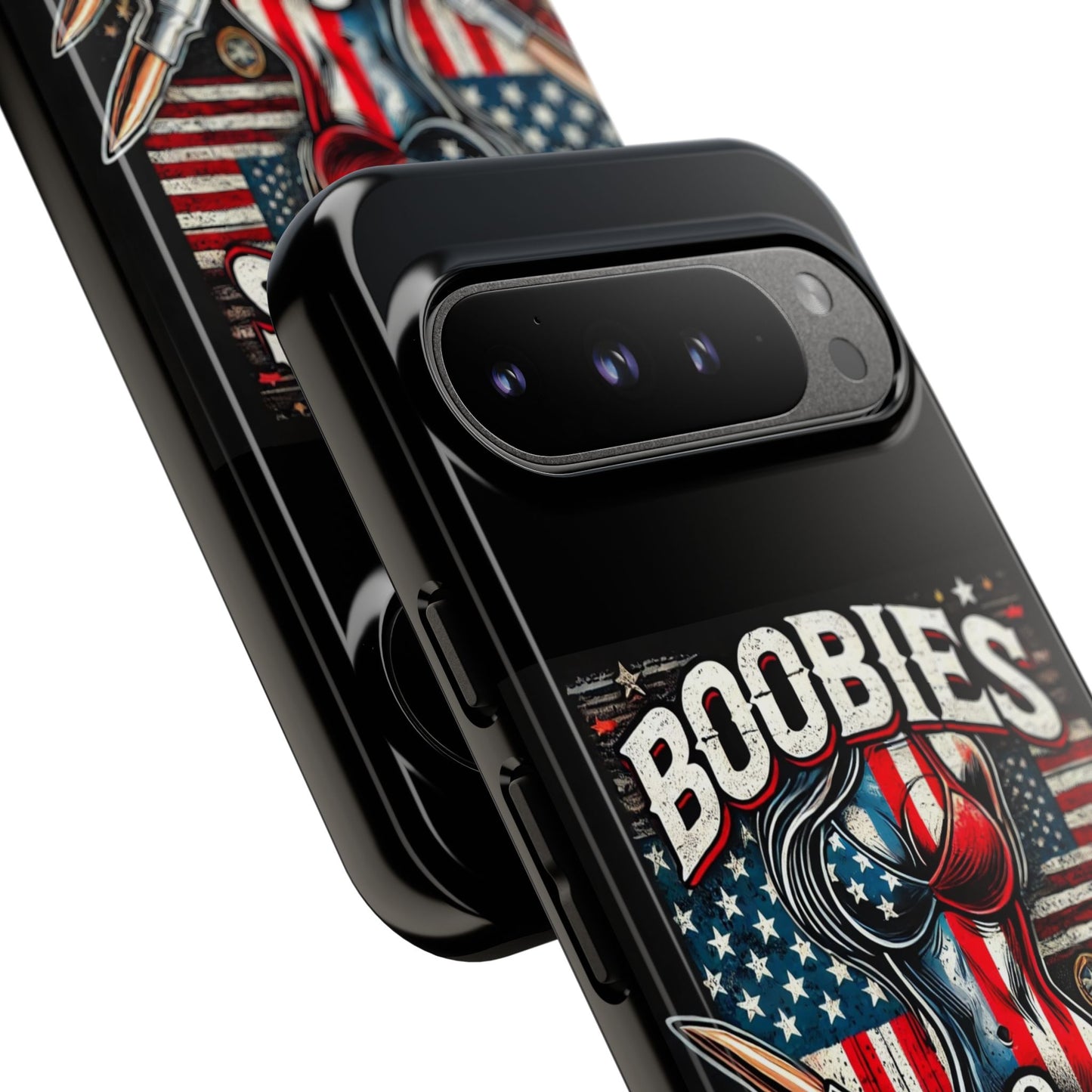 Boobies & Bullets Tough Phone Case - Patriotic Style for Gun Enthusiasts