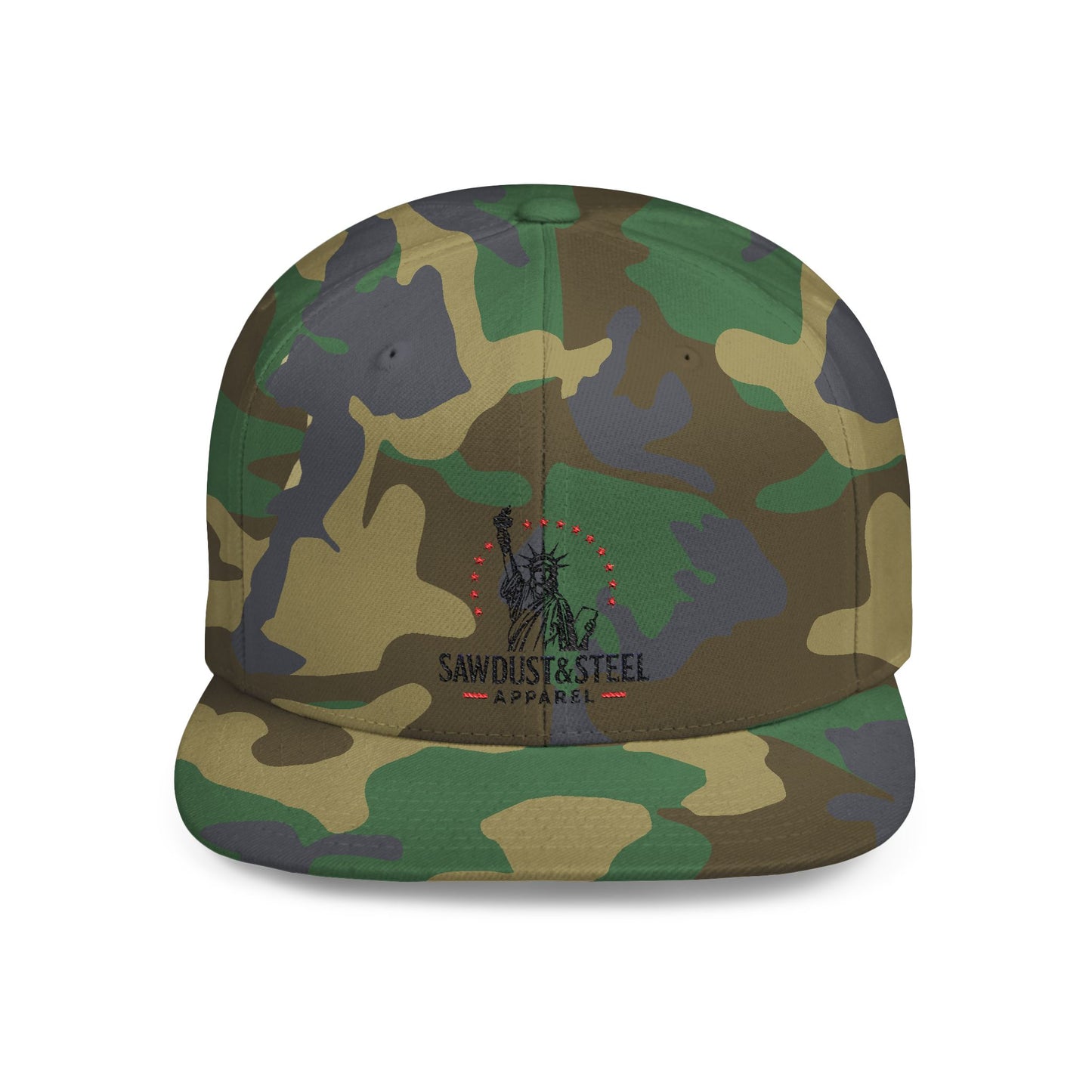 Patriotic Flat Bill Snapback Cap - Ideal for Outdoor Events, Gifts for Dad, Trendy Accessories, 4th of July, Casual Wear