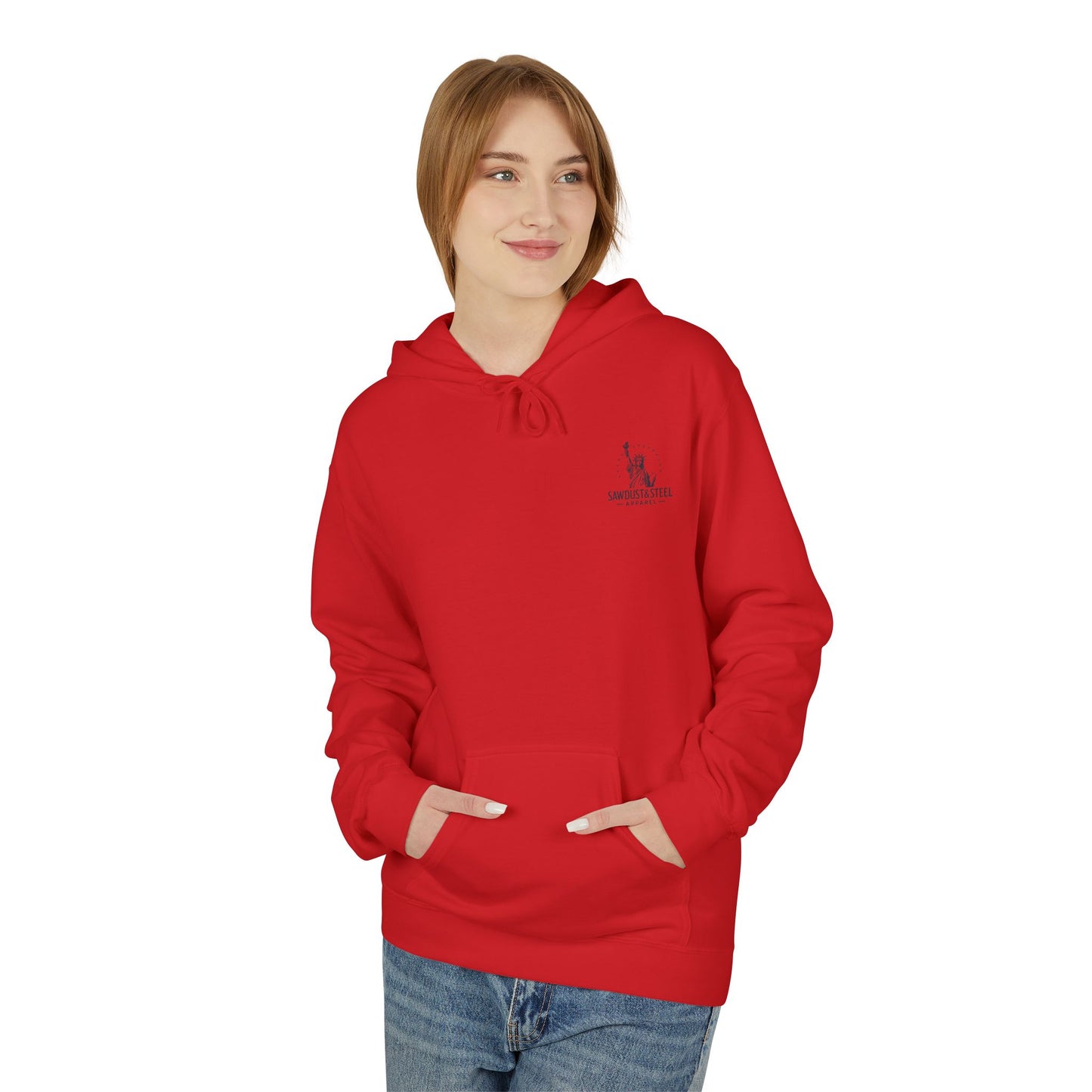 Fleece Hoodie - Patriotic Gun Enthusiast and Woodcraft Venturer Logo Sweatshirt