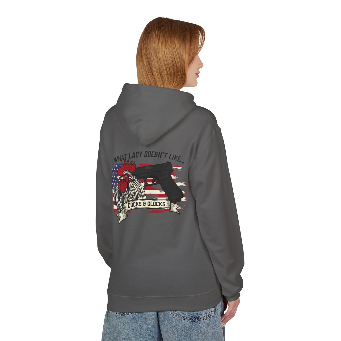 Fleece Hoodie - Patriotic Gun Enthusiast and Woodcraft Venturer Logo Sweatshirt