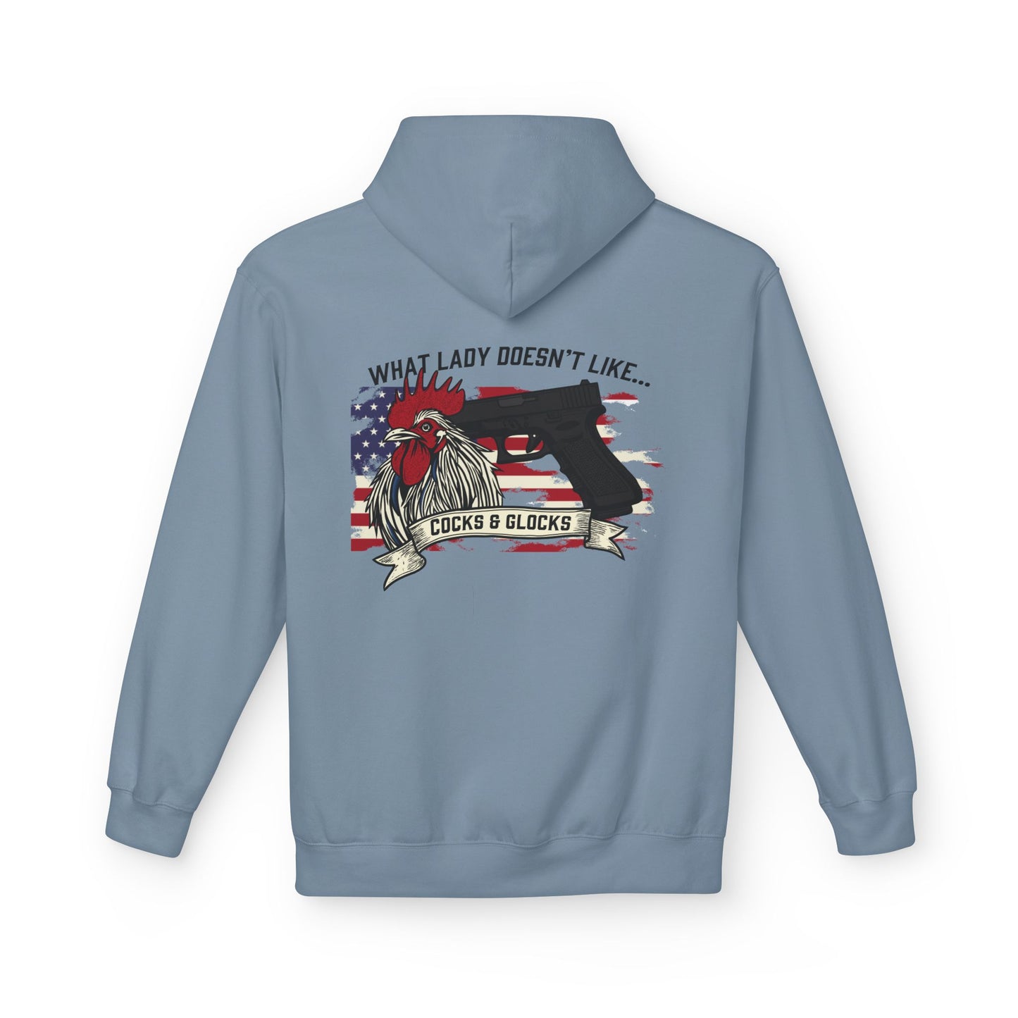 Fleece Hoodie - Patriotic Gun Enthusiast and Woodcraft Venturer Logo Sweatshirt