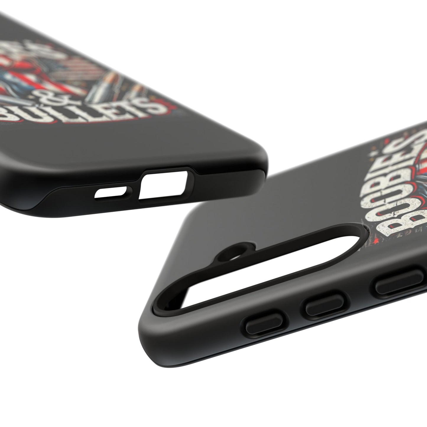 Boobies & Bullets Tough Phone Case - Patriotic Style for Gun Enthusiasts