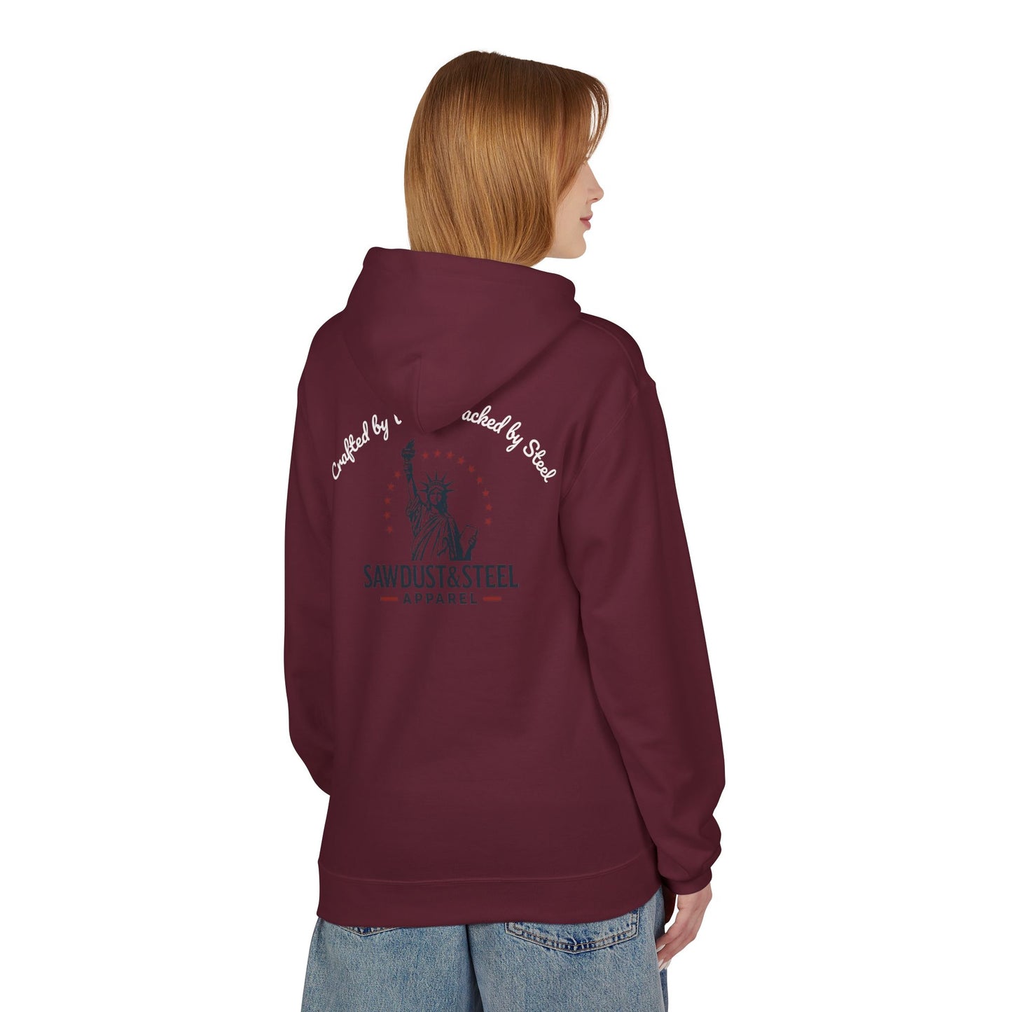 Fleece Hoodie - Patriotic Gun Enthusiast and Woodcraft Venturer Logo Sweatshirt