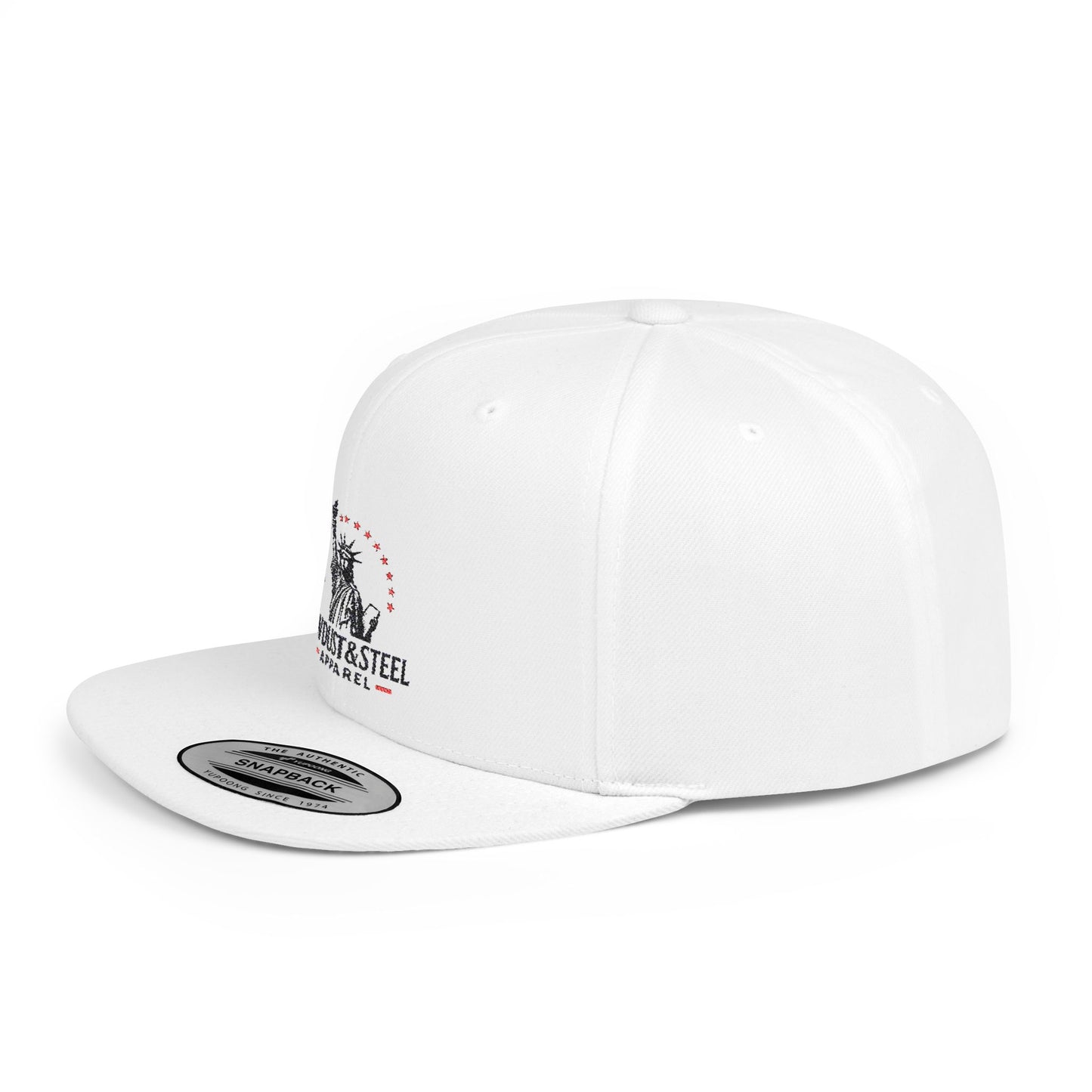 Patriotic Flat Bill Snapback Cap - Ideal for Outdoor Events, Gifts for Dad, Trendy Accessories, 4th of July, Casual Wear
